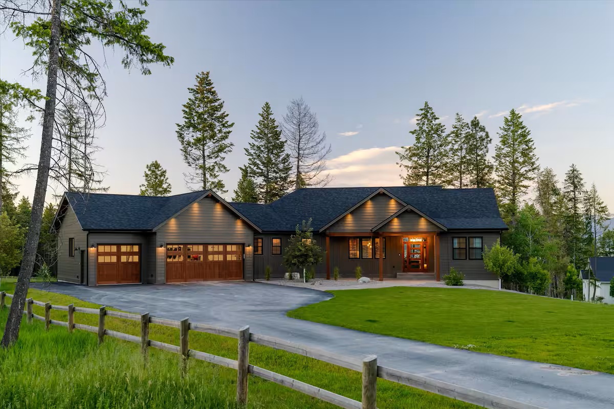 The Evergreen above Flathead Lake at sunset, waiting for the next group getaway