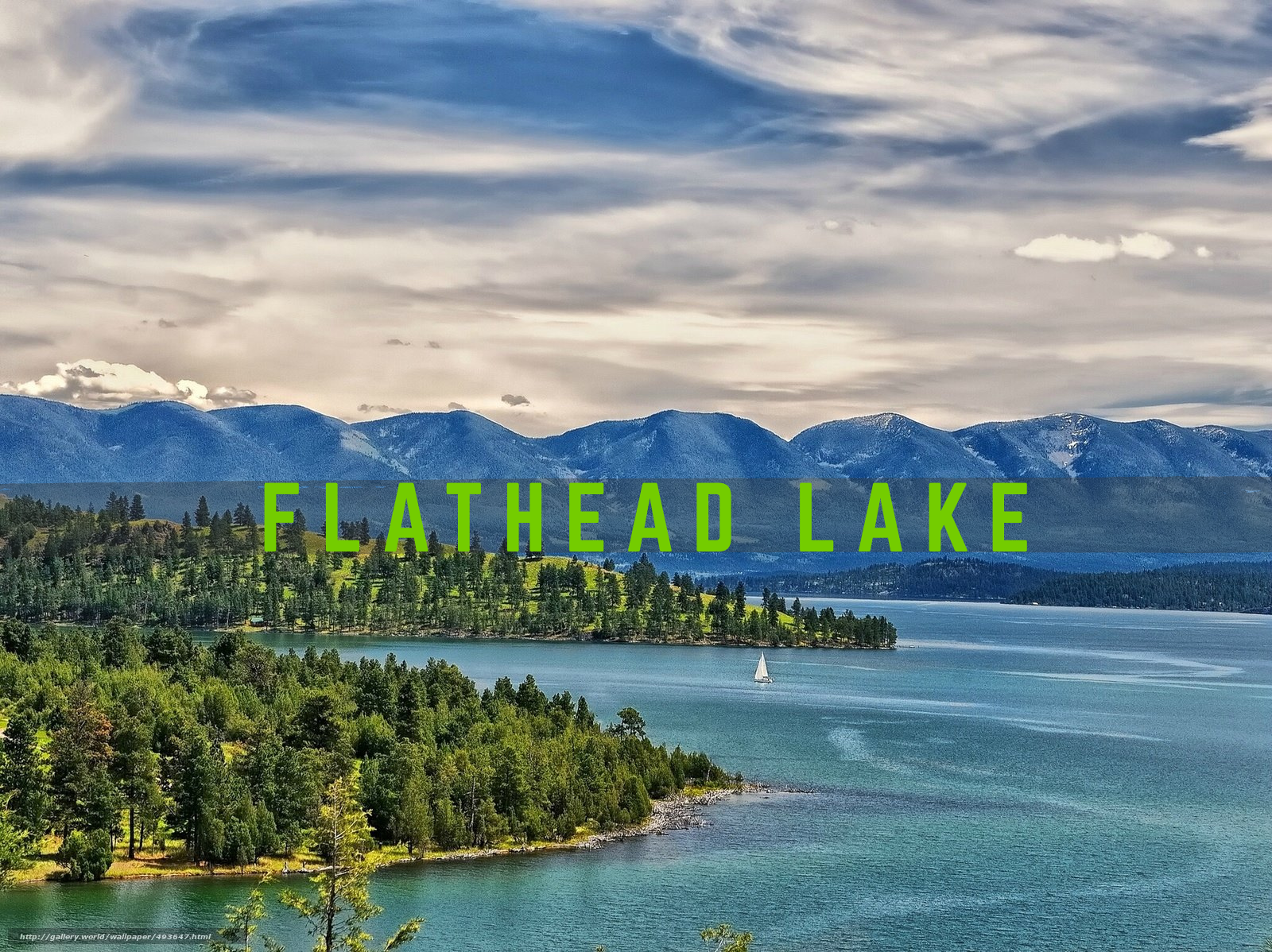 Flathead Lake on a calm day near Somers, Montana